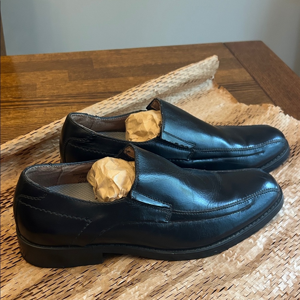 Men's Black Leather Loafers